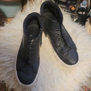 Kenneth Cole Men's Dark Blue High-Top Sneakers